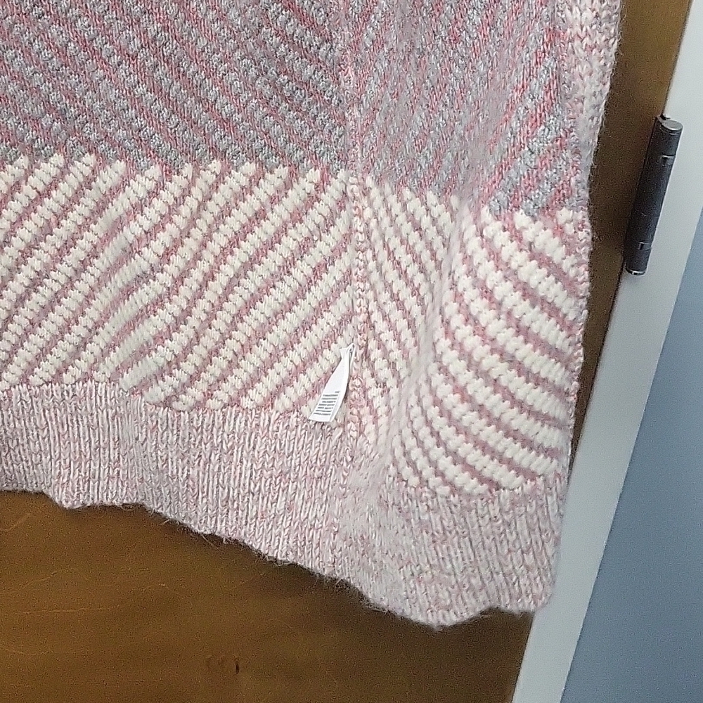 American Eagle Nylon/Cotton/Wool/Alpaca/Mohair Blend Colorblocked Thick Cardgian - Picture 4 of 7